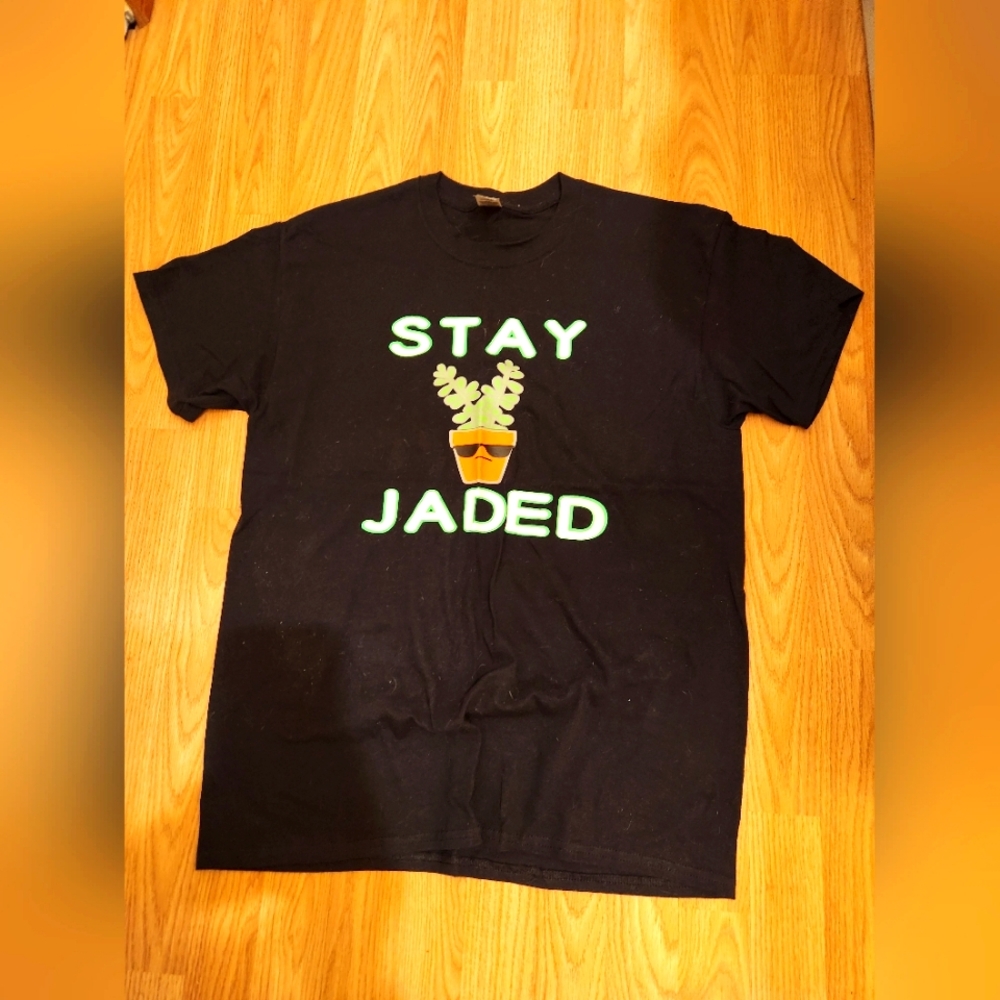 Gildan large black graphic tee Stay Jaded